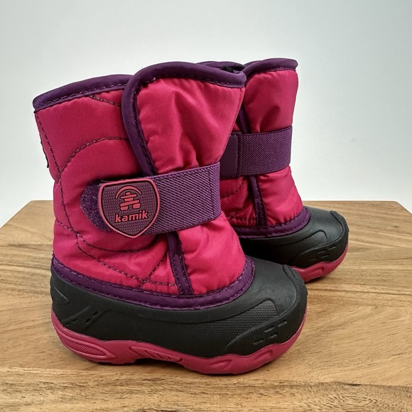 New Kids Kamik Snowbug 5 Insulated Faux Fur Lined Waterproof Snow Boots Size 5 C - Picture 1 of 8